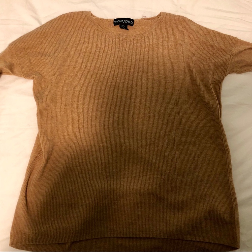 Cynthia Rowley Tan Knit Sweater